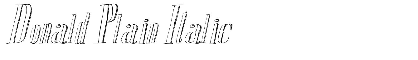 Donald Plain Italic